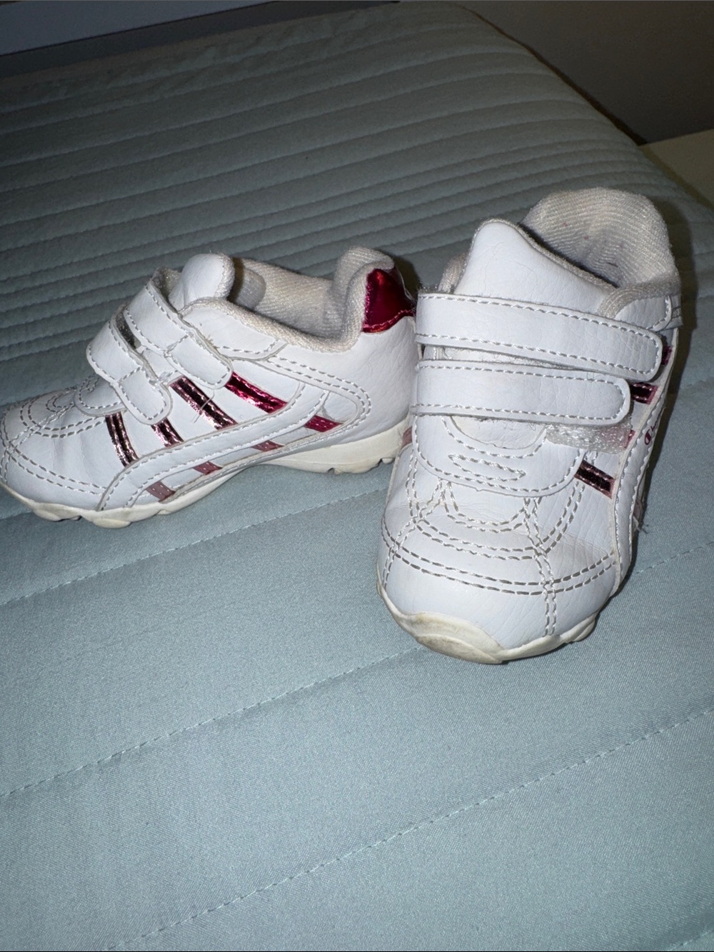 White with Pink Champion Sneakers 4W Infant